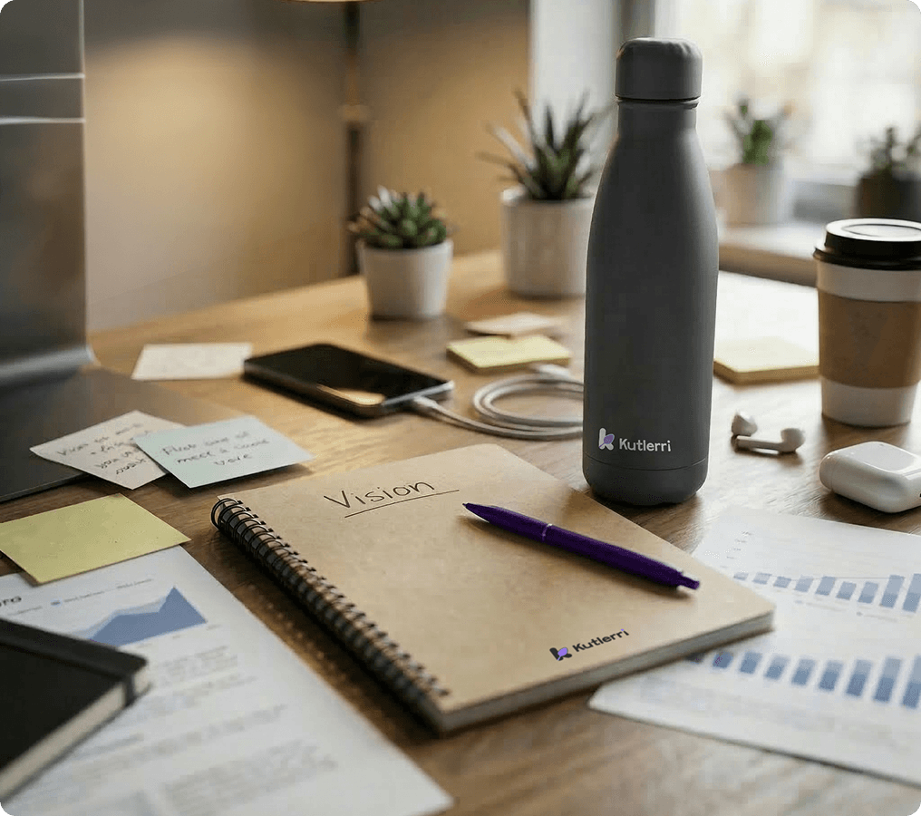 Team working at desk